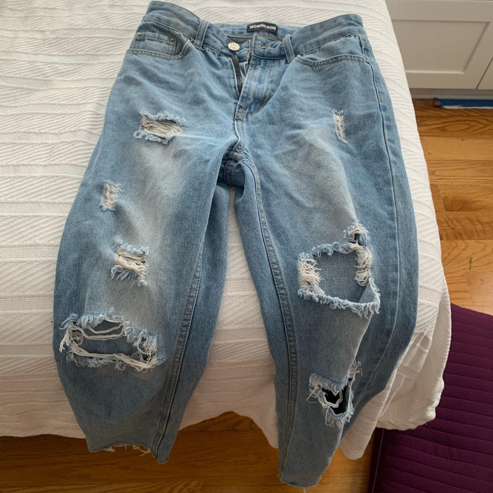 Light wash ripped jeans